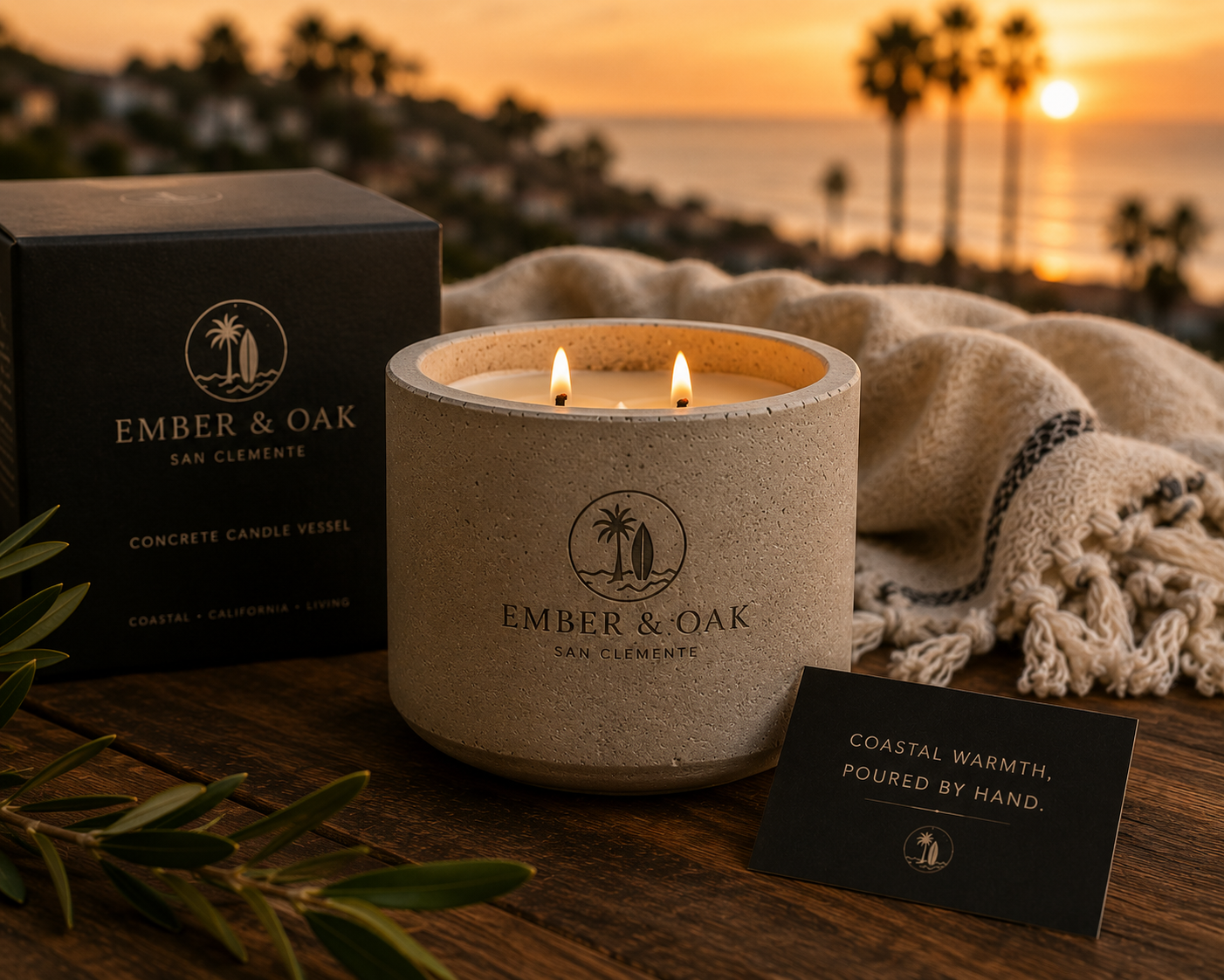 San Clemente - Cement Candle