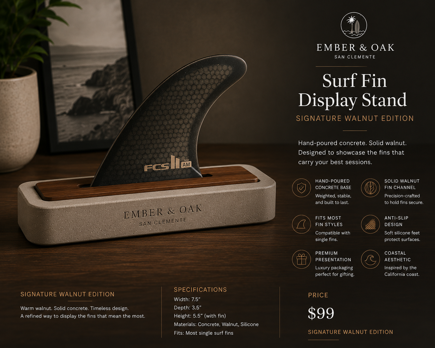 Surf Fin Display Stand